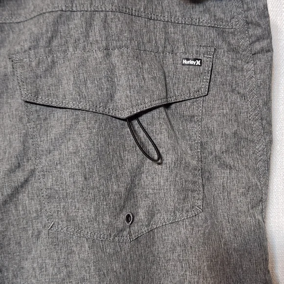 Hurley Gray Board Shorts Swim Trunks Mens 38 - Picture 5 of 7